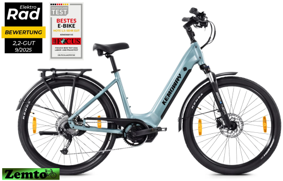 Preview: Damen E-Bike Kemoway City K5, 110NM, 720WH, blau